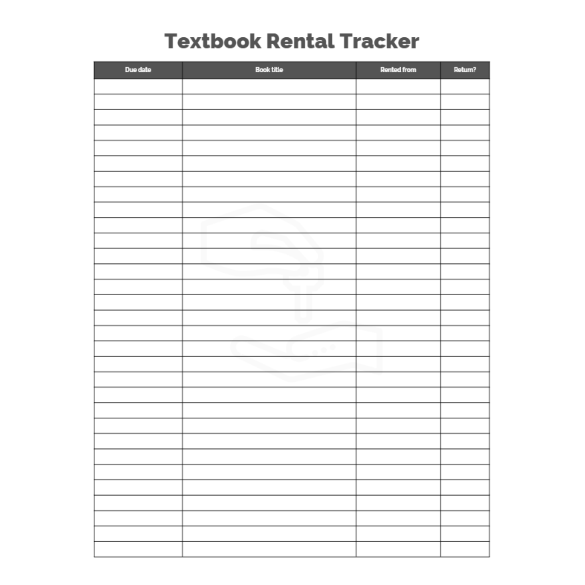 Textbook Rental Tracker Bundle