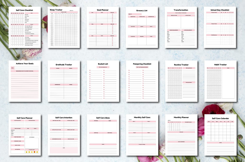 ADHD Self-Care Planner daily wellness and mood tracker printable