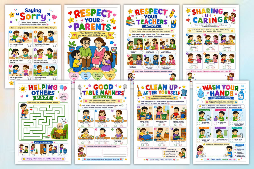 Good Habits Manners Activity For Children Book