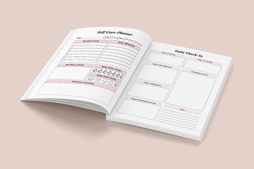 ADHD Self-Care Support Planner featuring wellness and reflection worksheets