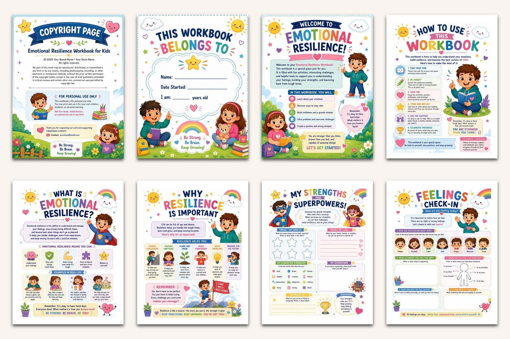 Emotional Resilience For Kids Workbook