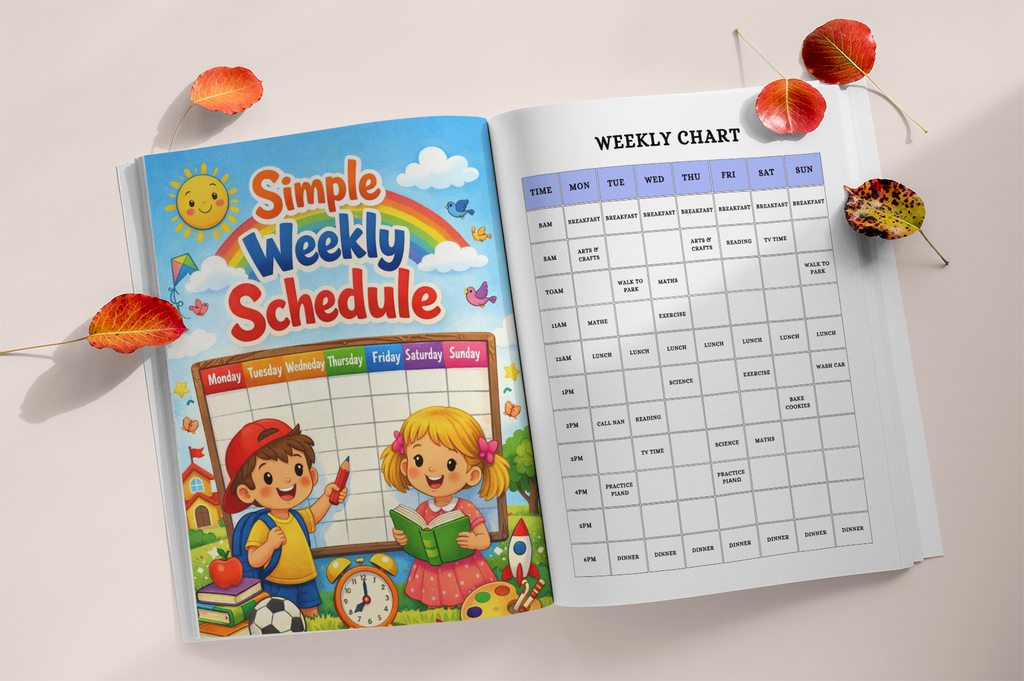 Simple Weekly Schedule for Children Planner