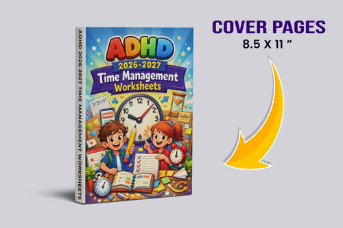 ADHD Time Management Worksheets Book featuring daily scheduling worksheets