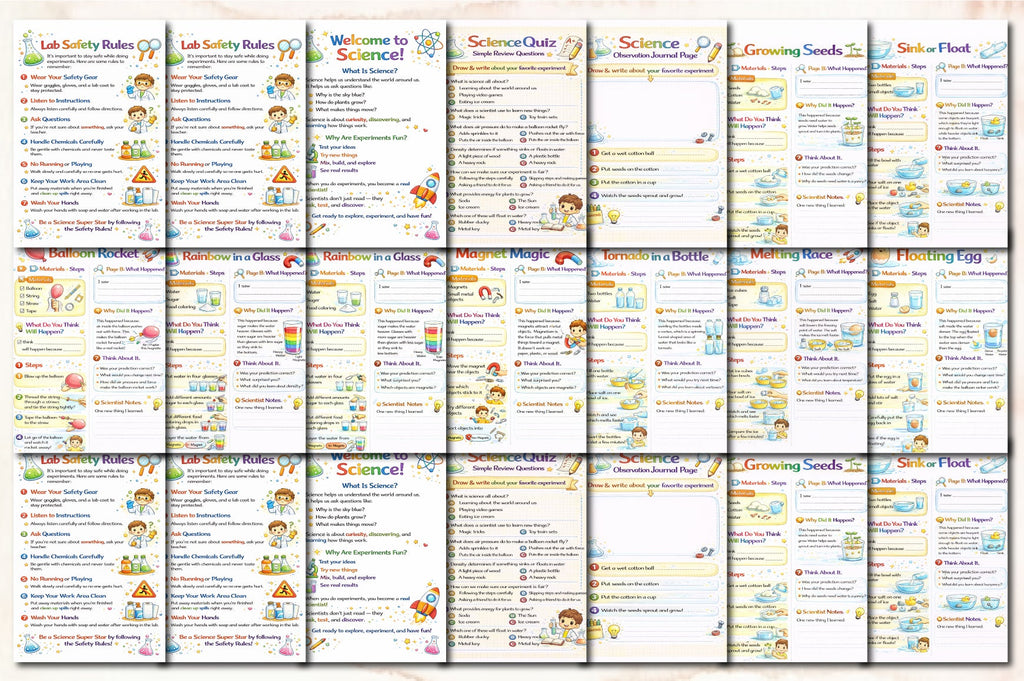 Everyday Science Experiments for Kids Planner