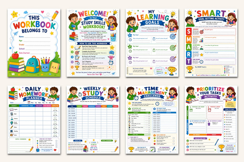 Study Skills For Kid Workbook