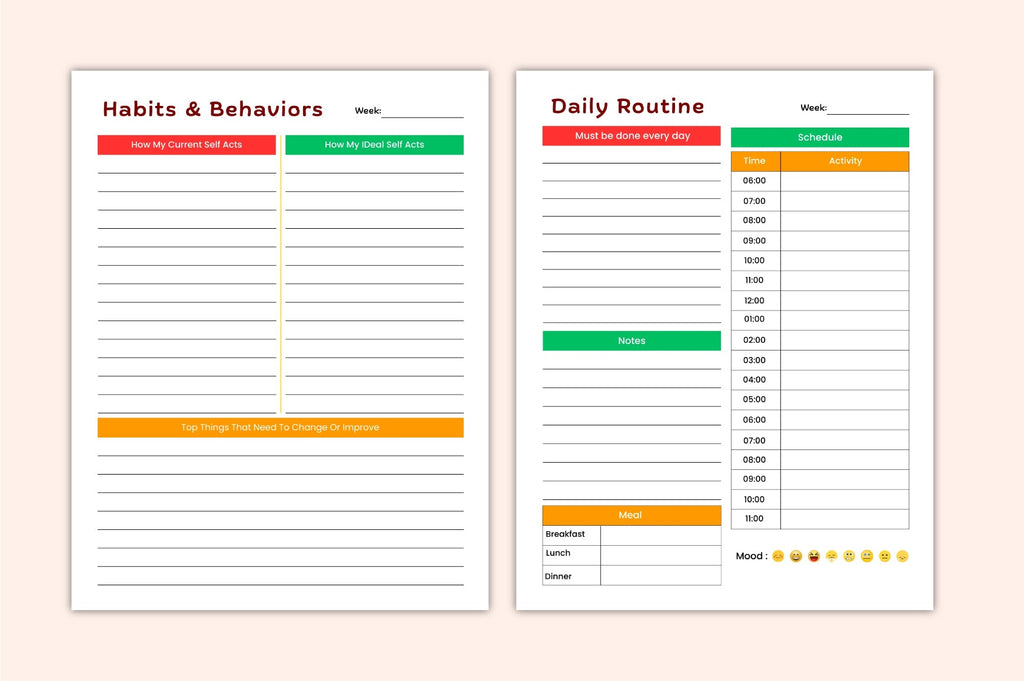 Kids Task Responsibility Chart Planner