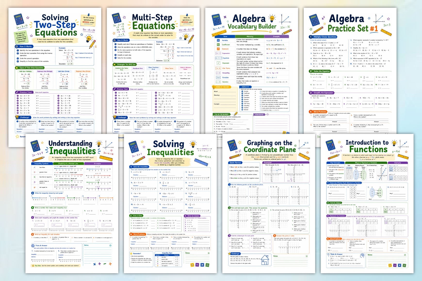 Build Strong Algebra Skills Workbook