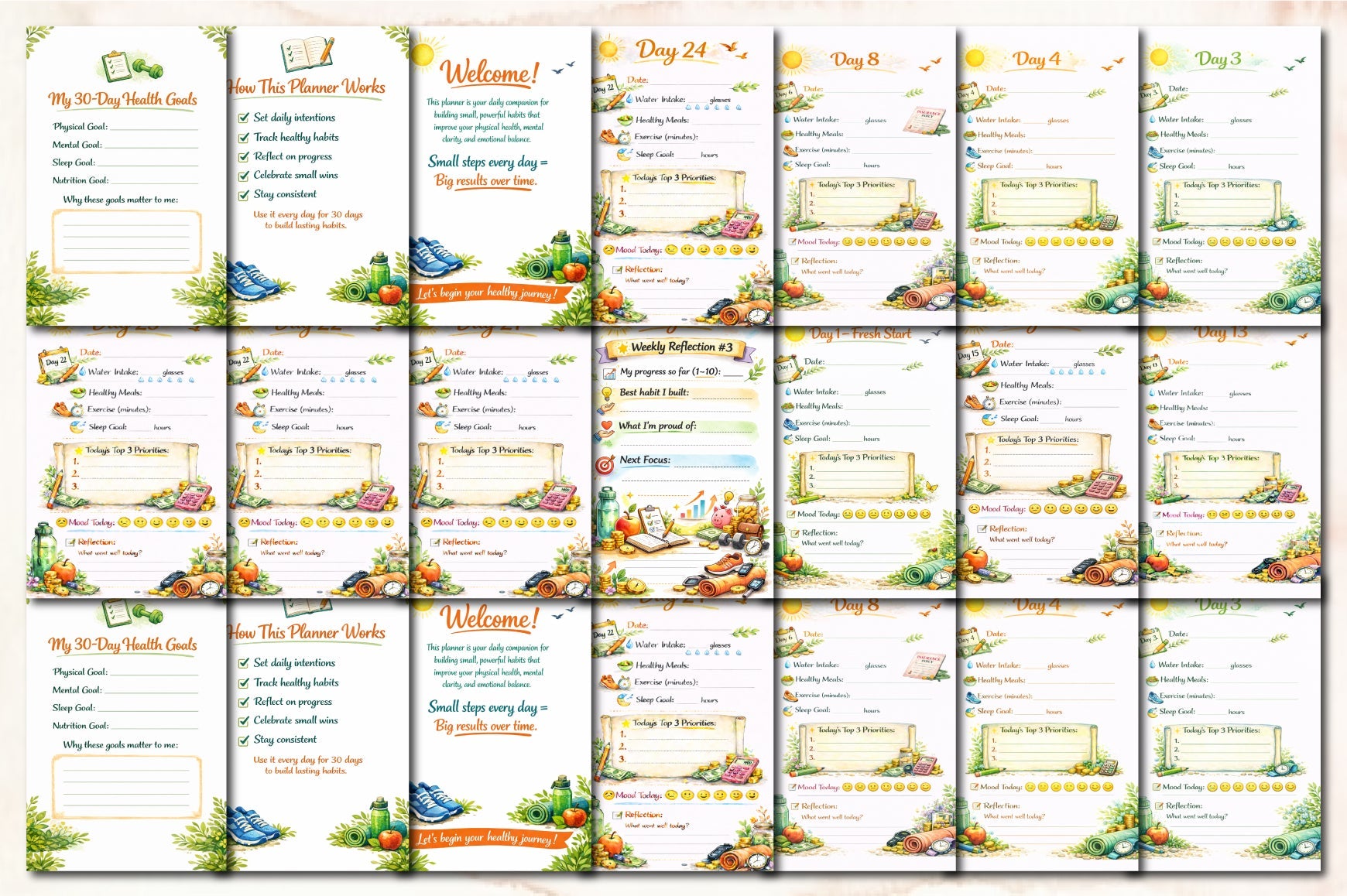 Healthy Habits Daily Planner