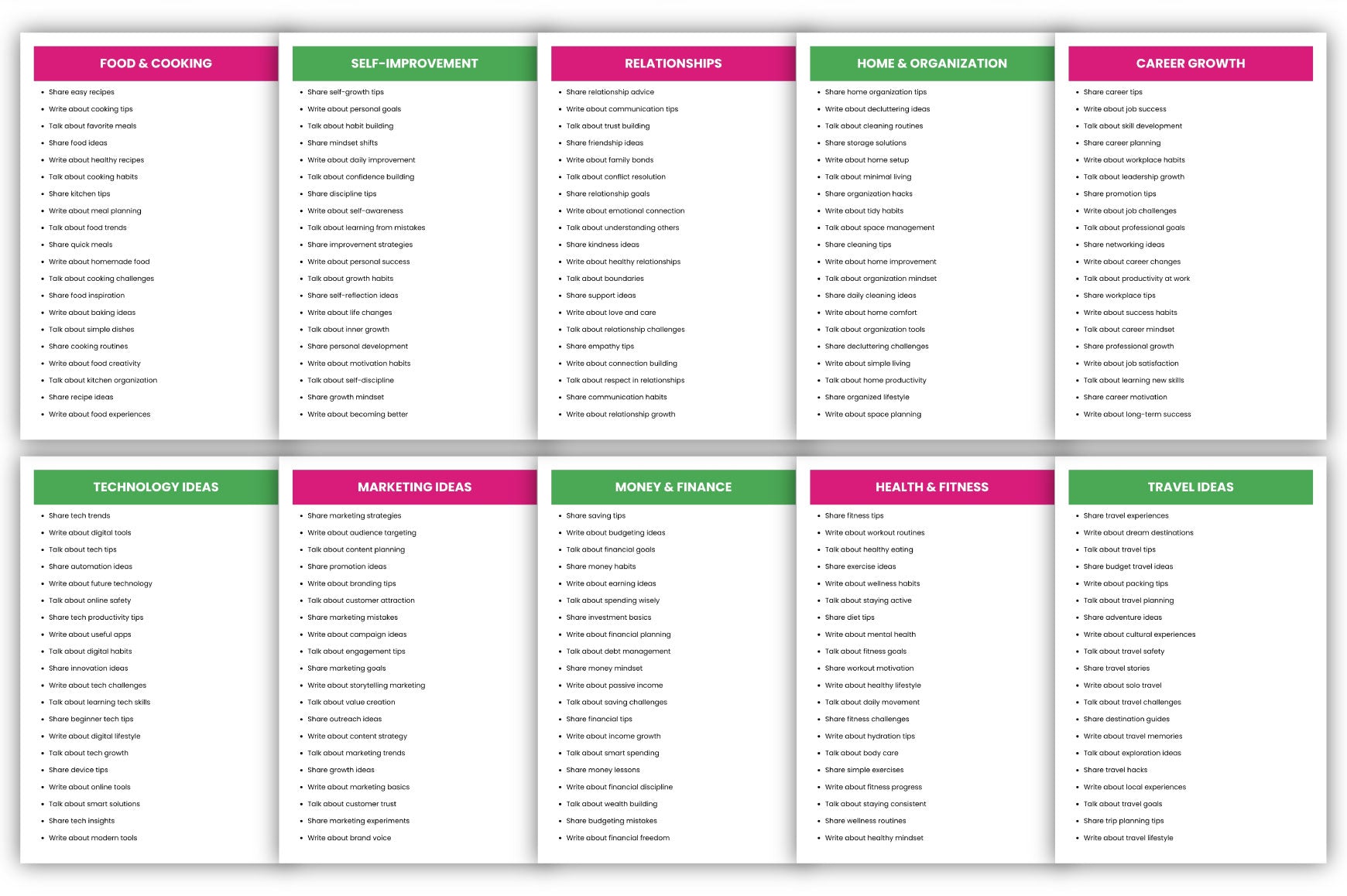 Blog Post Ideas and Prompts