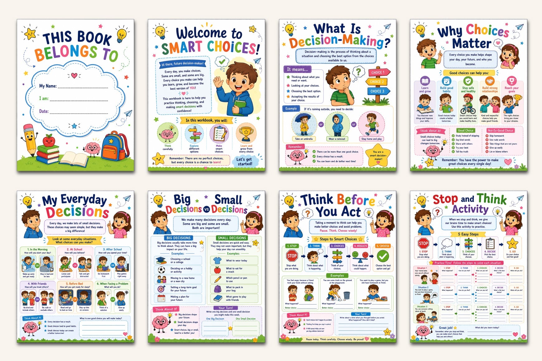 Decision Making For Kids Workbook