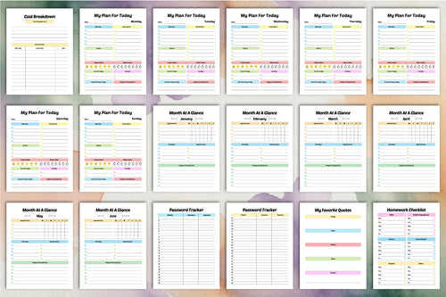 ADHD Planner for Kids Worksheets