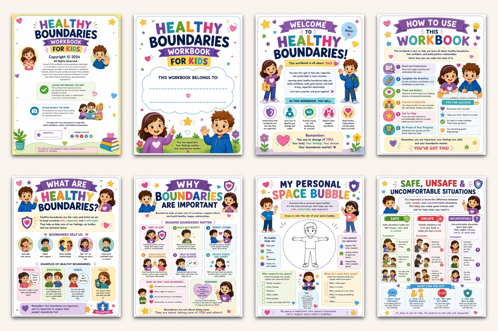 Healthy Boundaries For Kids Workbook