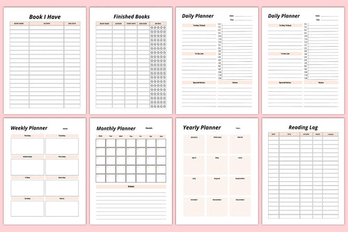 ADHD Productivity Planner featuring daily task management worksheets