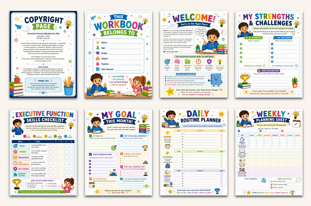 Executive Function For Kids Workbook