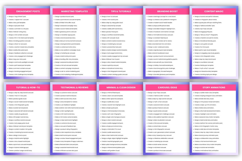 Social Media Prompts