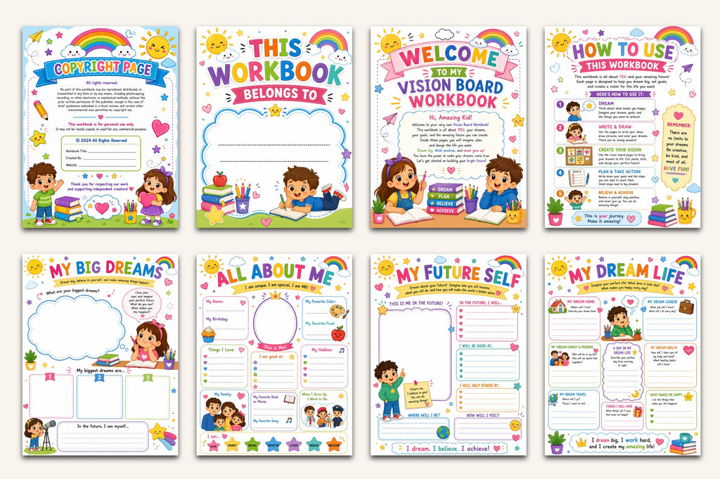 Kids Vision Board Workbook