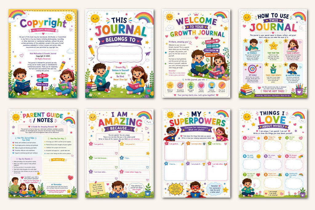 Kids Motivation Growth Journal