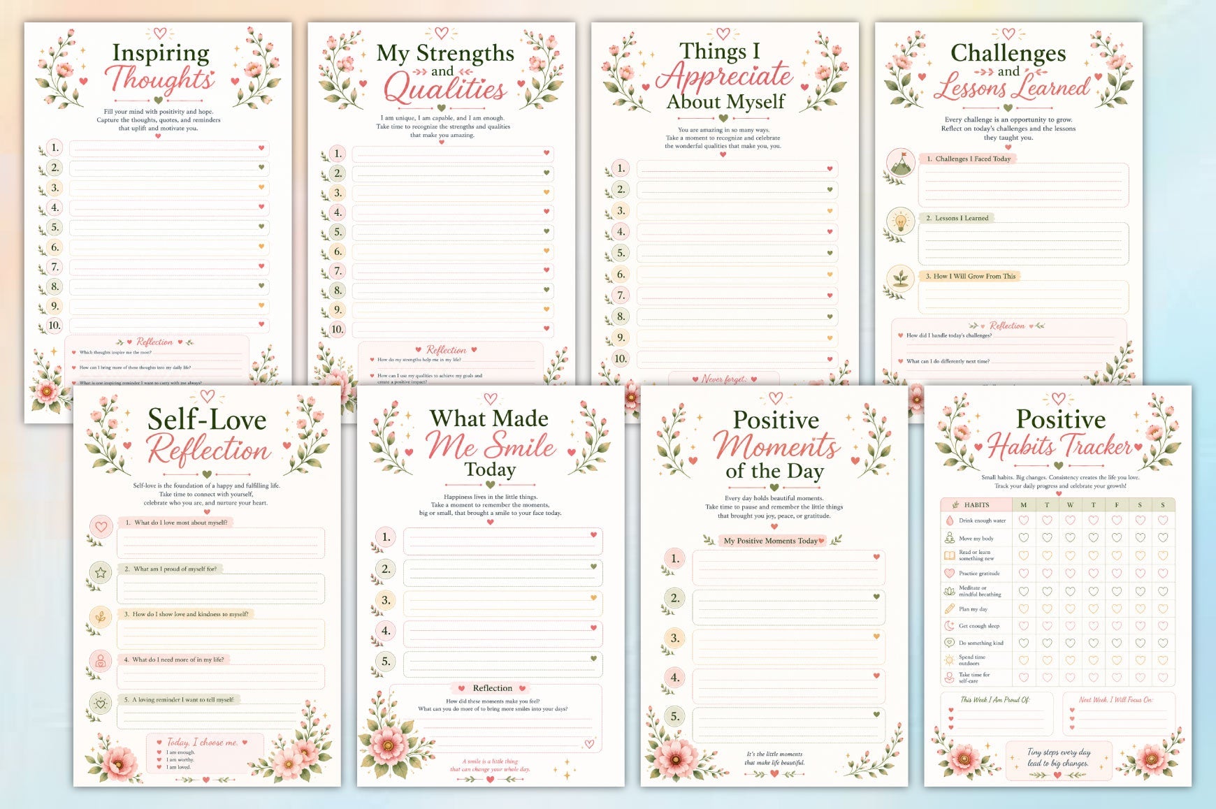 Positive Reflection Gratitude Journal