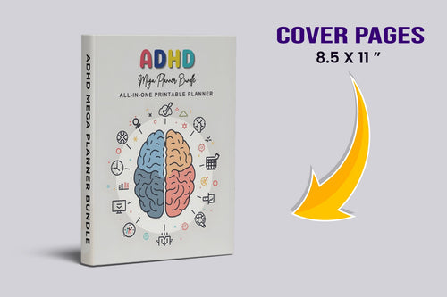 ADHD Mega Planner featuring daily planner and task management worksheets