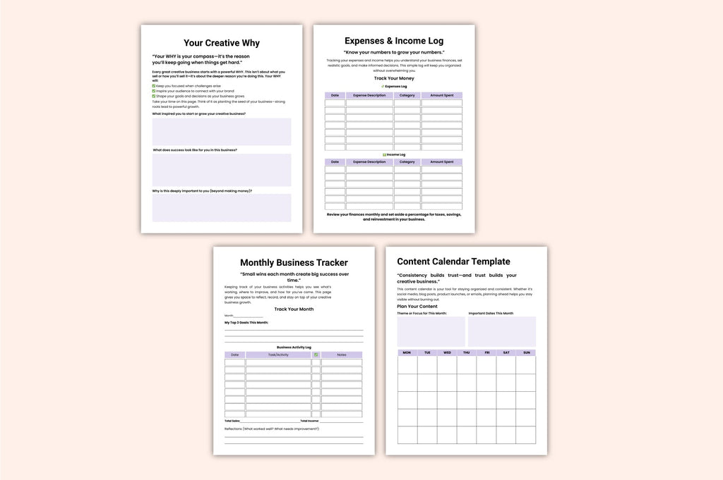 Artistic Business Success Guide Planner