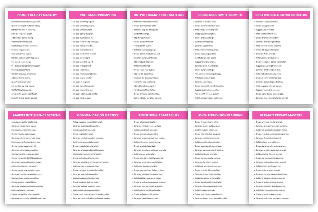 Smart Strategies Prompts