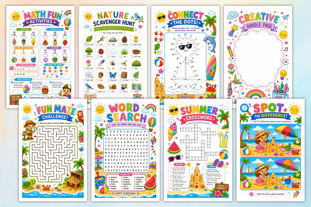 Summer Activity For Kids Planner