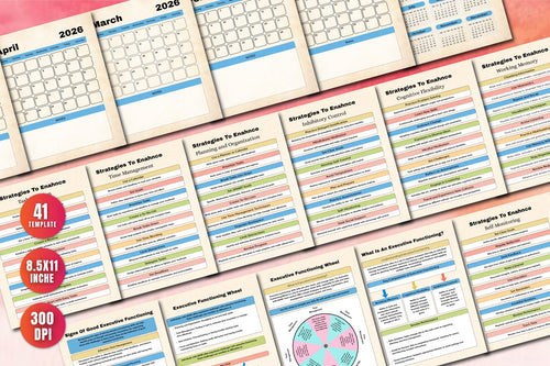 ADHD Executive Functioning Planner executive skills and organization worksheets