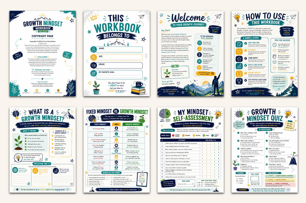 Growth Mindset For Teens Workbook
