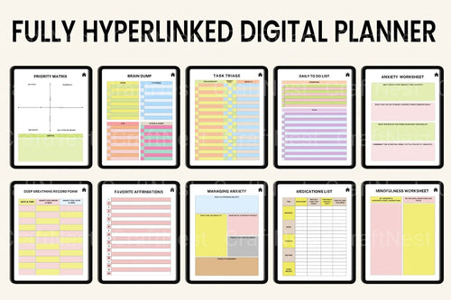 ADHD Printable Planner brain dump worksheet for clear thinking and focus