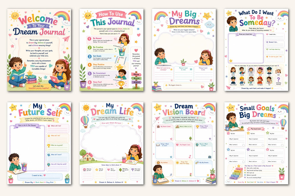 Dream Believe Achieve For Kids Journal