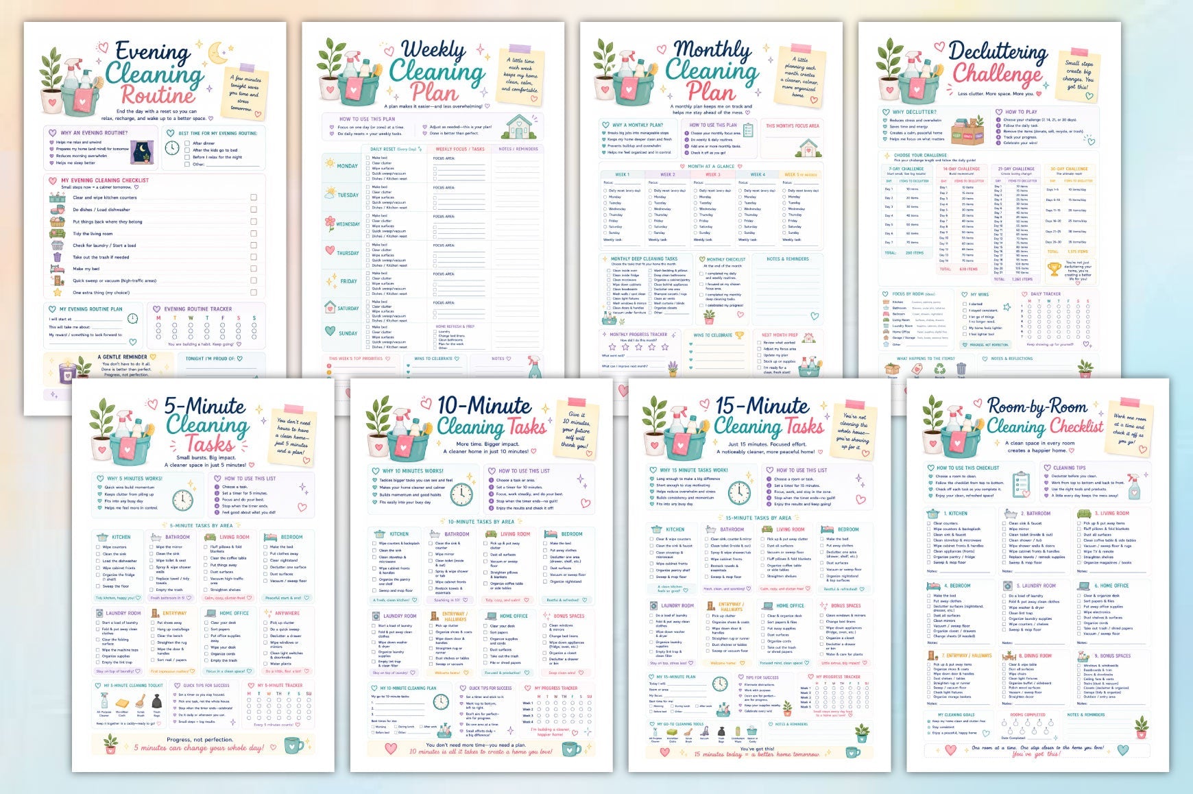 Simple Steps Cleaning For Adhd Minds Planner