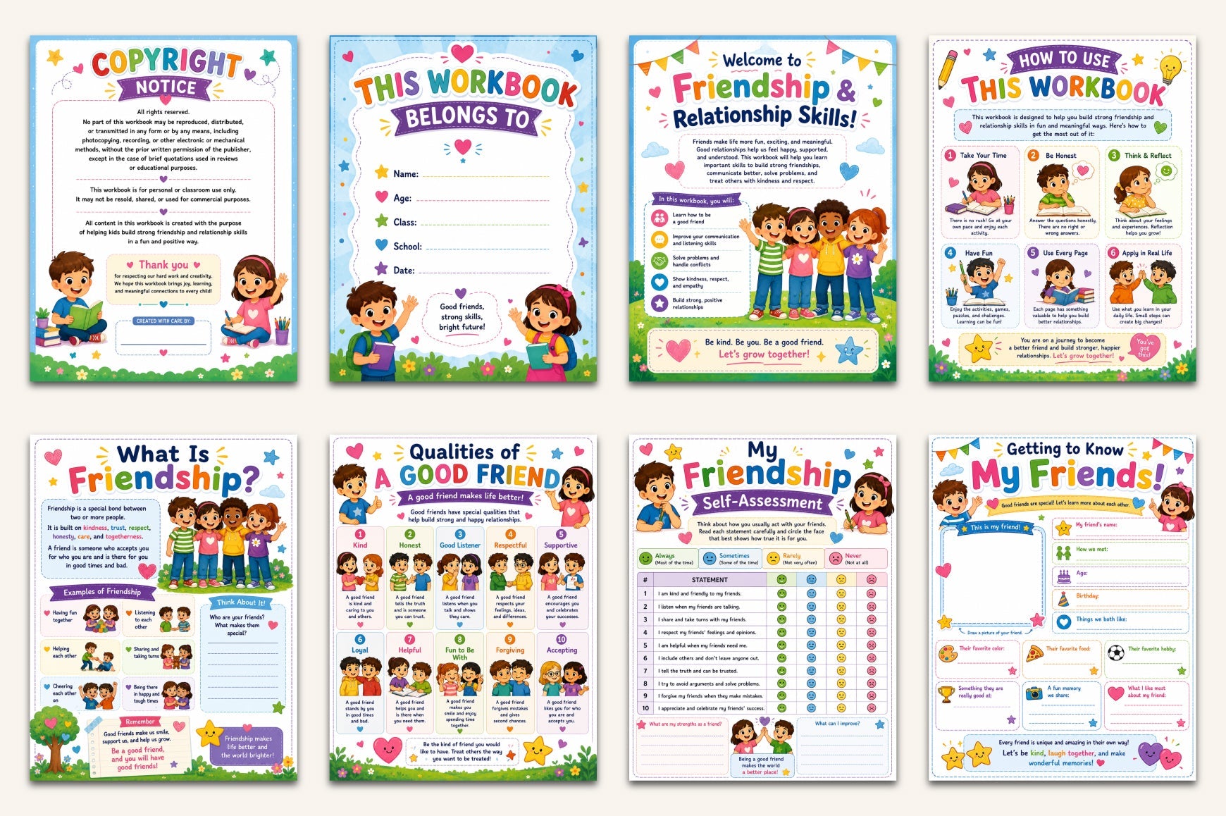 Friendship Relationship Skills Workbook
