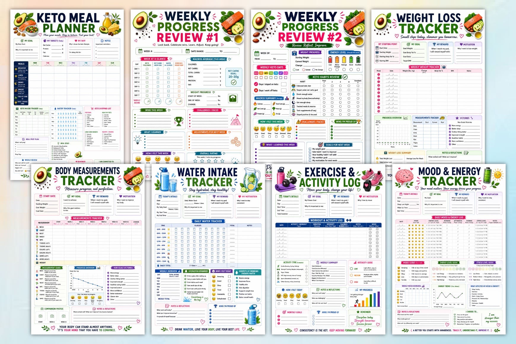 Keto Journey Progress Workbook