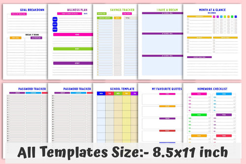 ADHD Kids Planner Worksheets