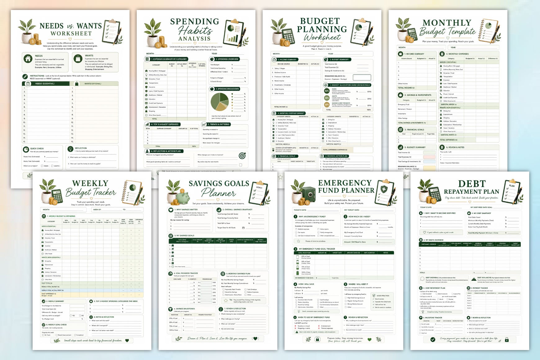 Financial Growth And Budget Planning Workbook