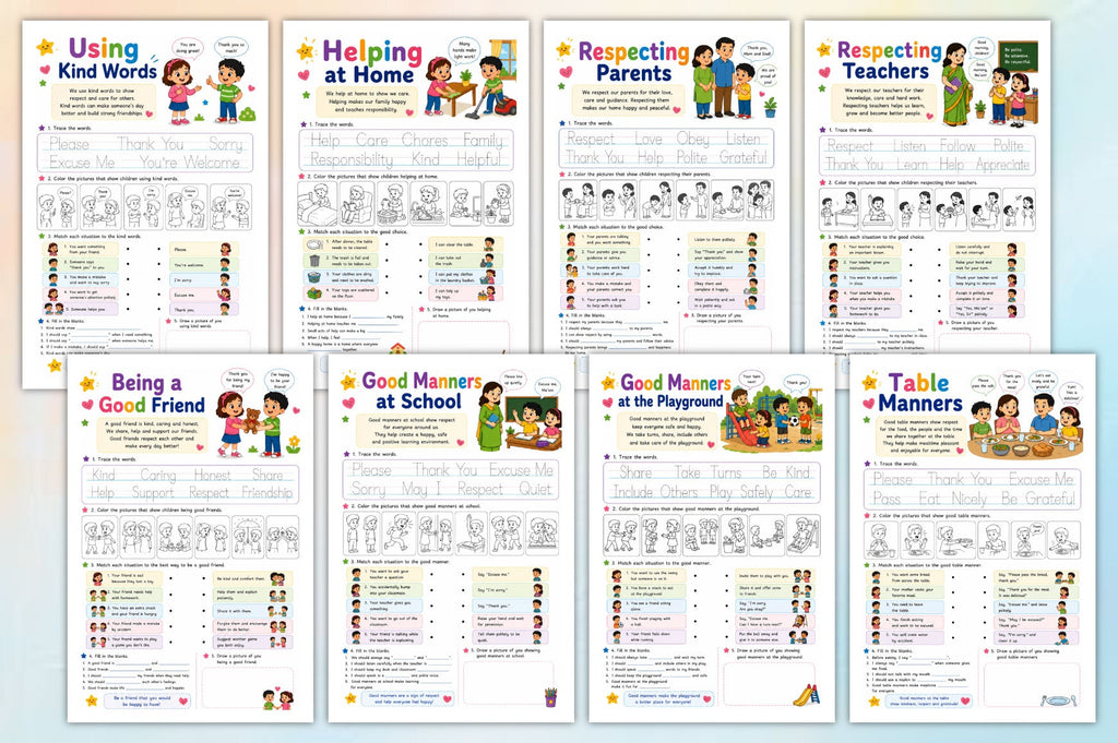 Kind Manners Activity For Kids Book