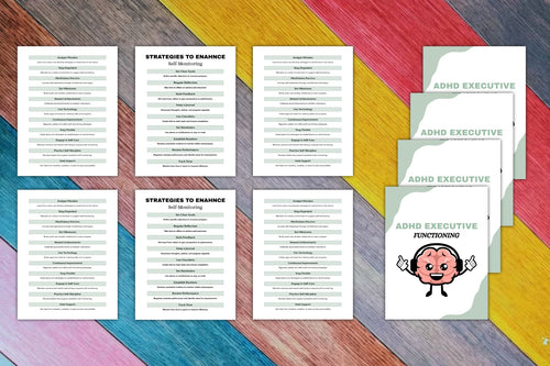 ADHD Executive Functioning Planner focus, planning and organization worksheets