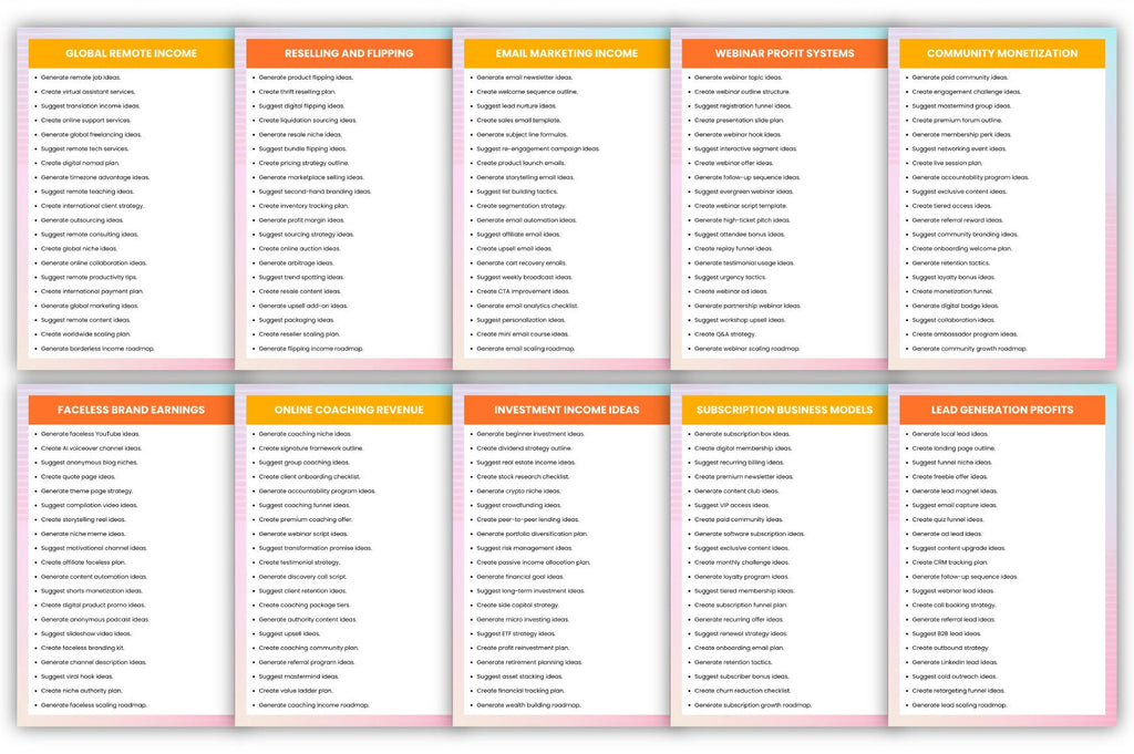 Creative Earn Prompts