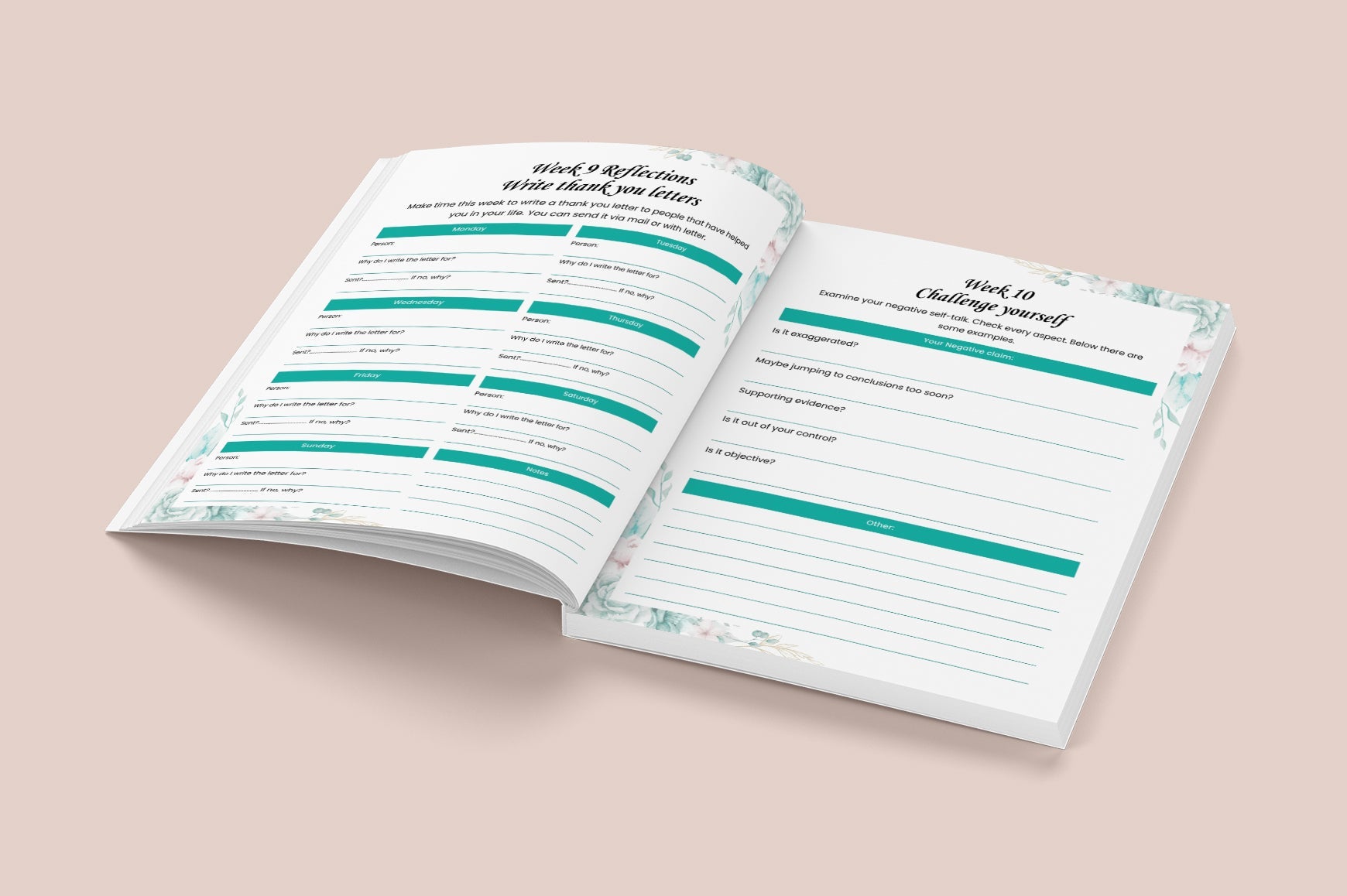 Week Mindset Transformation Journal for Women