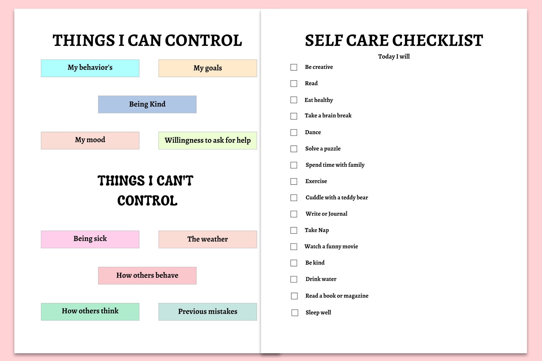 Kids Coping Skills Journal