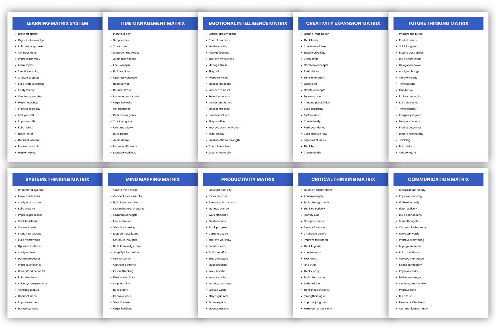 Creative Matrix Prompts