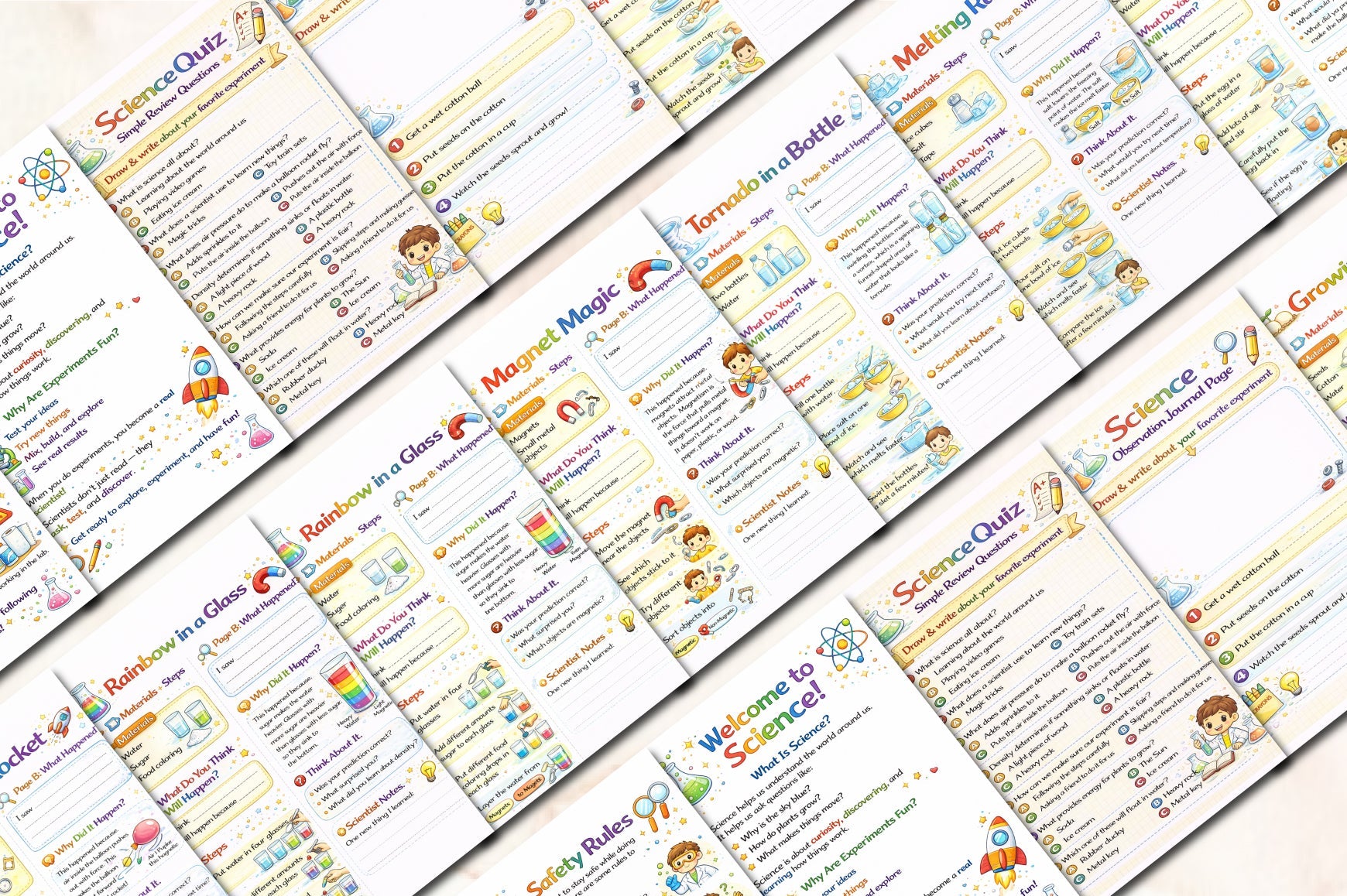 Everyday Science Experiments for Kids Planner