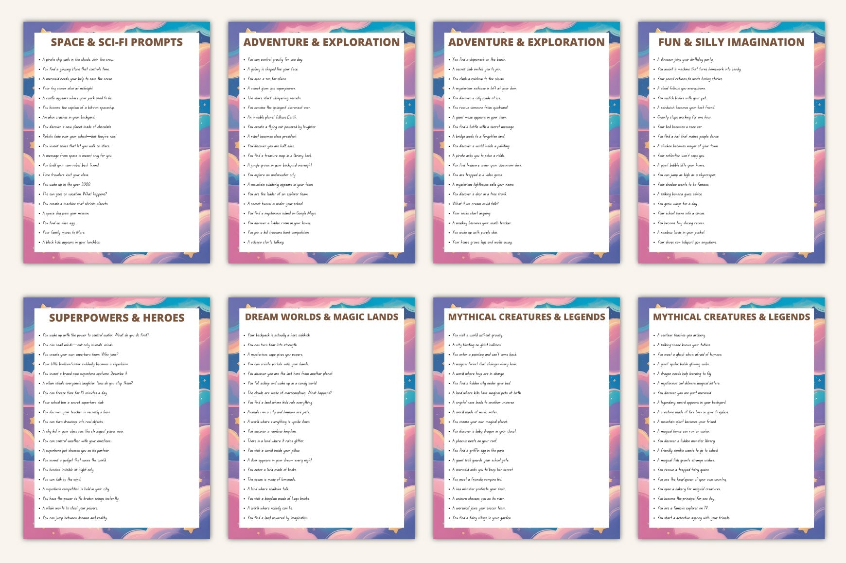 Kids Imagination Prompts