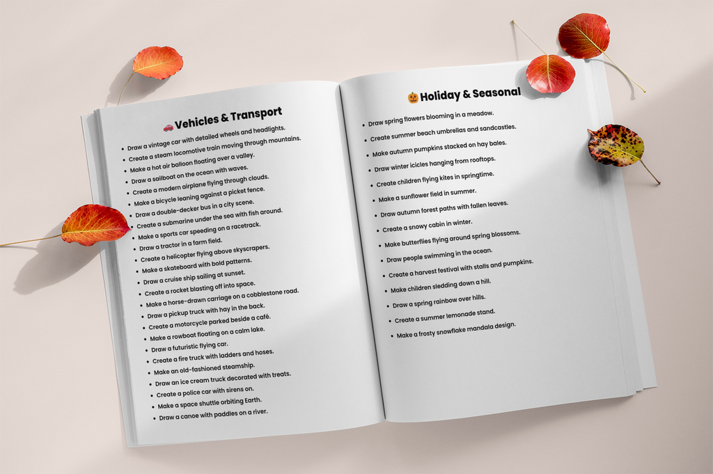 Artistic Coloring Inspiration Prompts