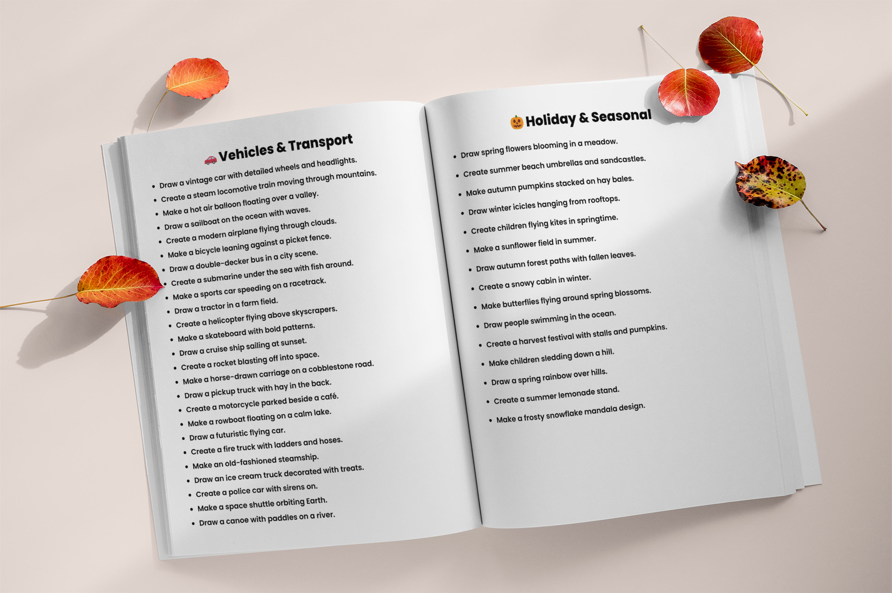 Artistic Coloring Inspiration Prompts