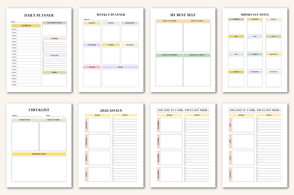 Life Goals Vision Board Workbook
