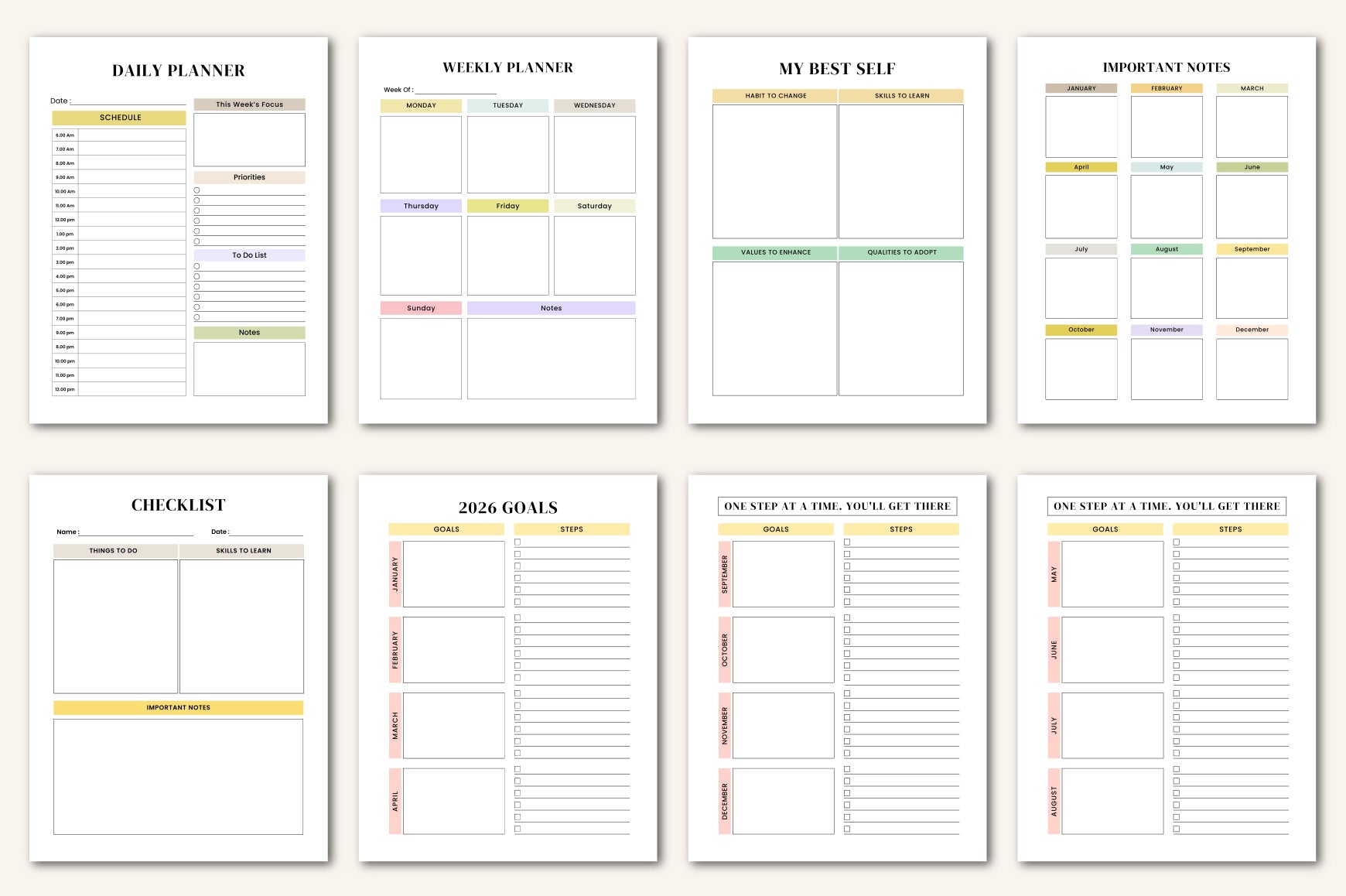 Life Goals Vision Board Workbook