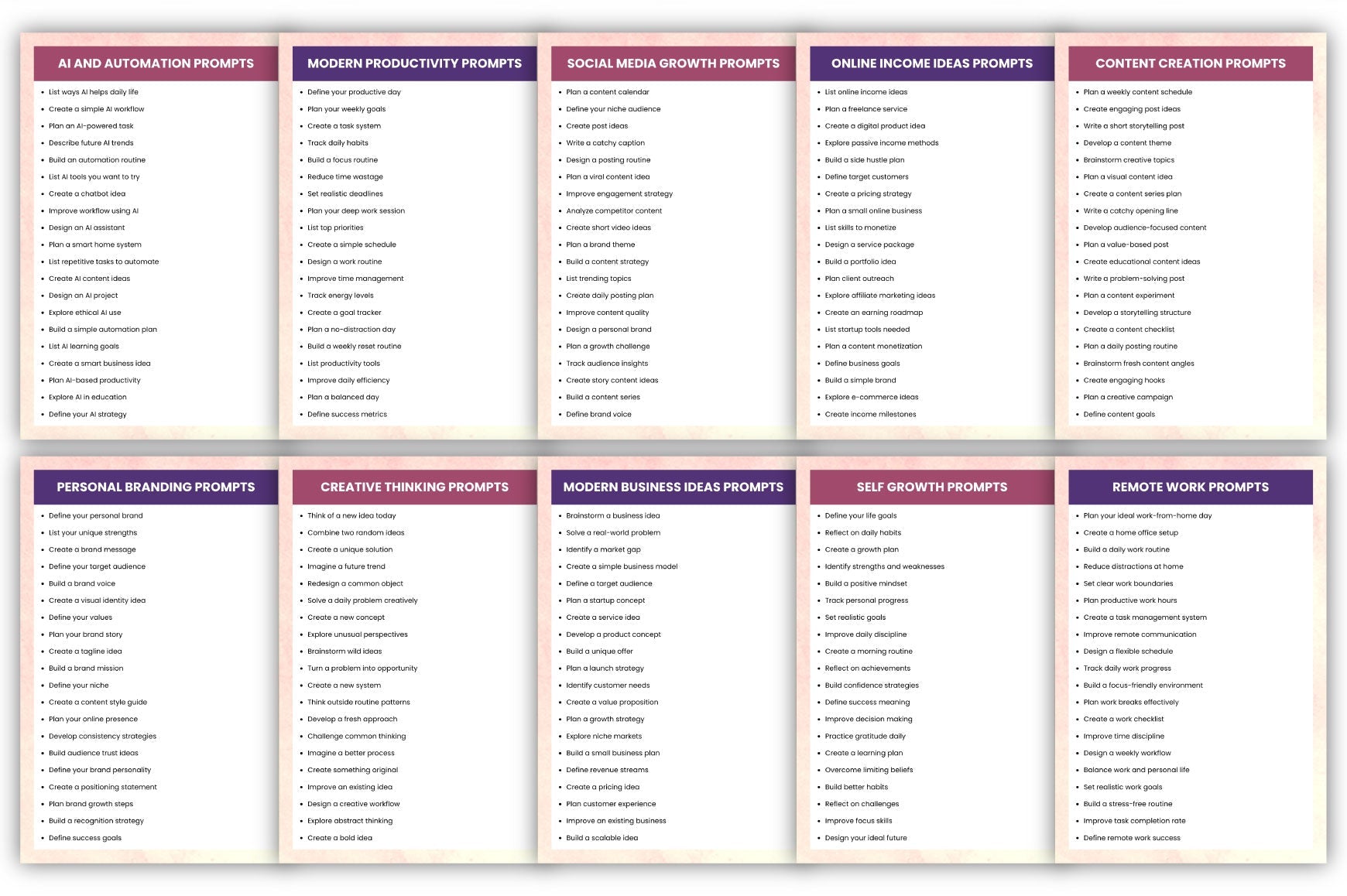 1000+ Modern Prompts