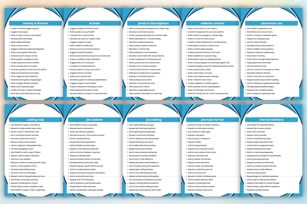 The ChatGPT Guide for Beginners Planner