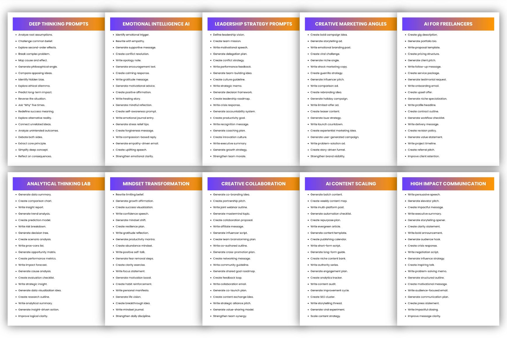 Creative AI Secrets Prompts